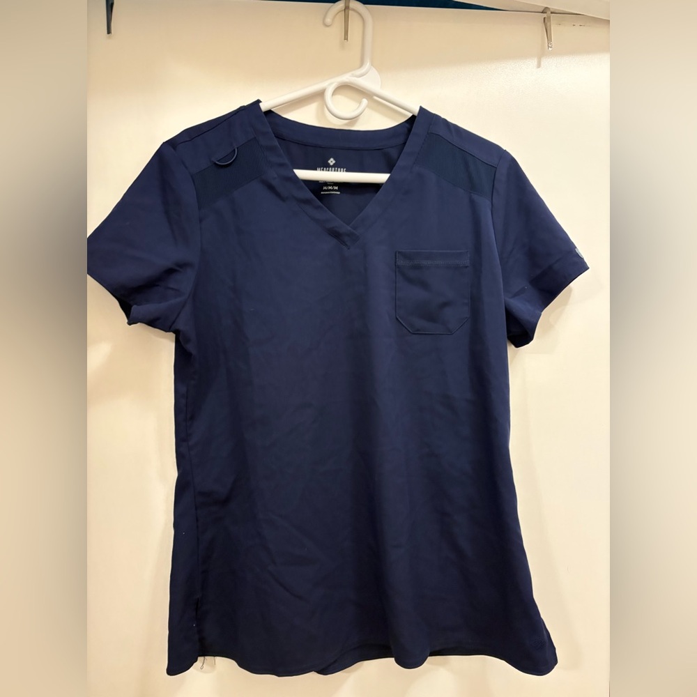 Med Couture Blue Short Sleeve Tee V-Neck